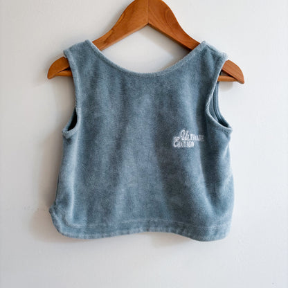 Blue Cropped Terry Tank (6Y)