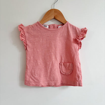 Pink Ruffle Tee (6-9M)