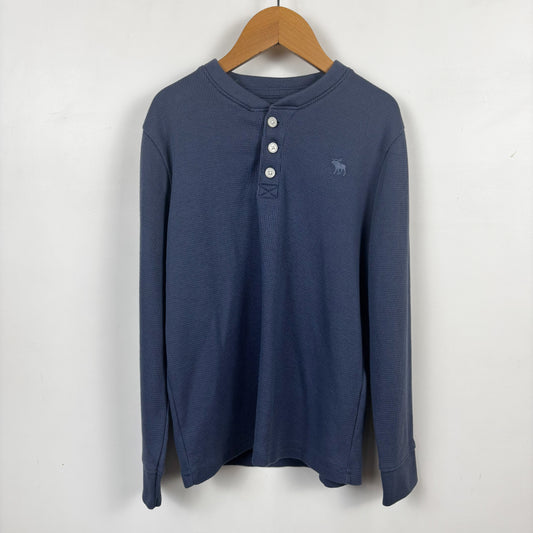 Blue Waffle Knit Long Sleeve (7/8Y)