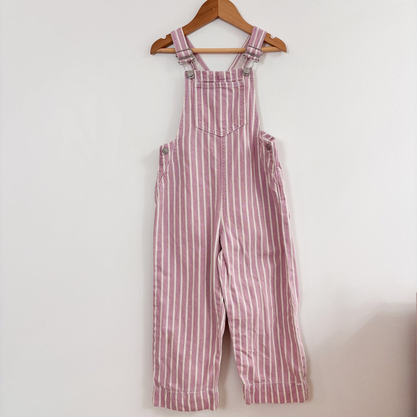 Pink Striped Overalls (5Y)