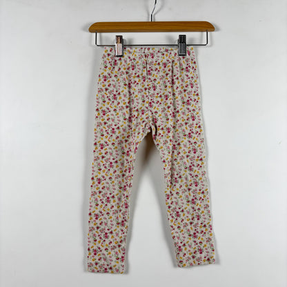 Floral Ribbed Leggings (3T)