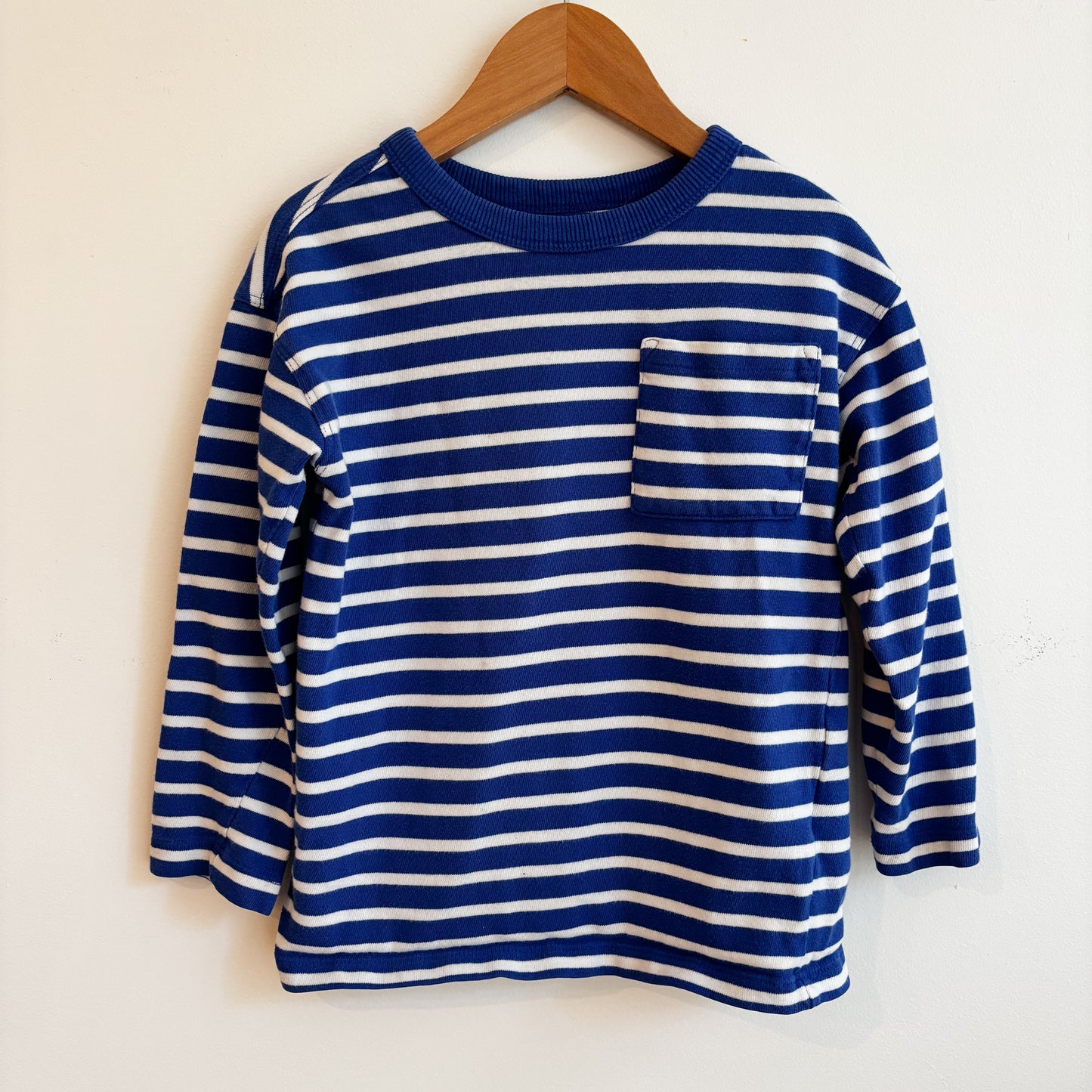 Thick Blue Striped Long Sleeve Shirt (4-6Y)