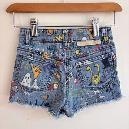 Graffiti Denim Shorts (4Y)