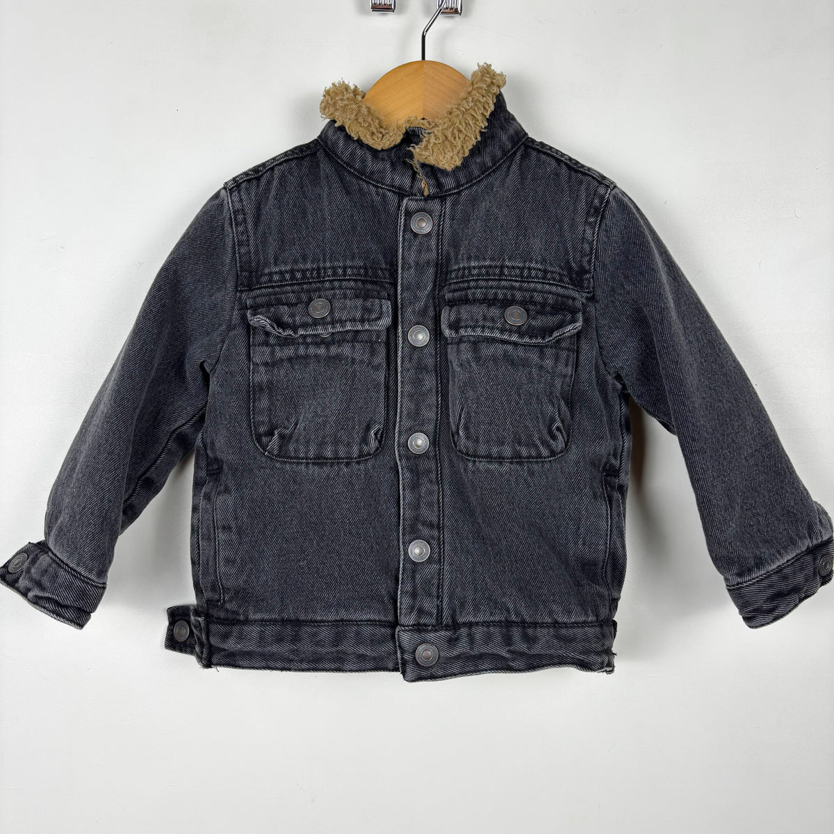 Black Denim Insulated Jacket (18-24M)
