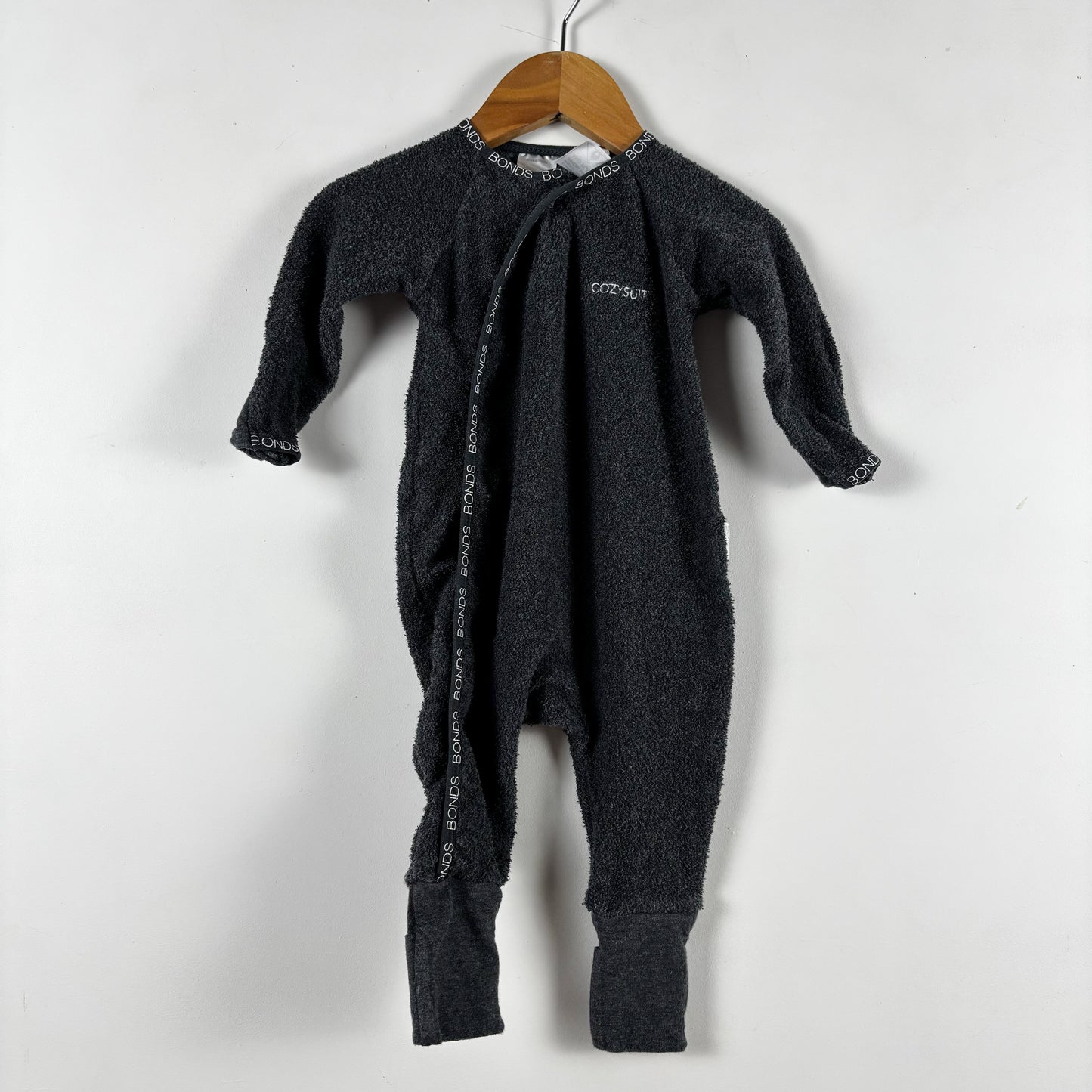 Grey Terry Cozysuit (3-6M)