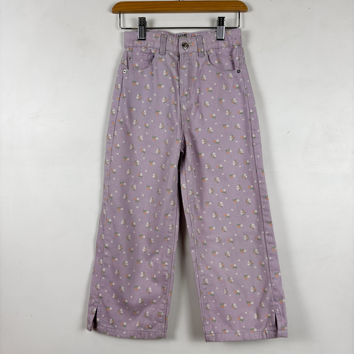 Purple Floral Denim Pants (6Y)