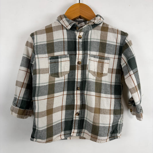 Flannel Button-Up (9-12M)