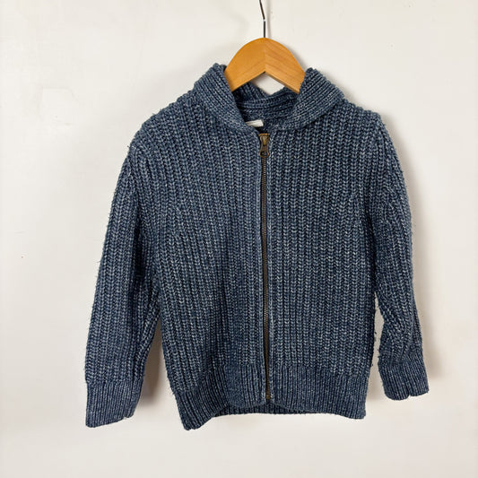 Thick Blue Zippered Sweater (4Y)