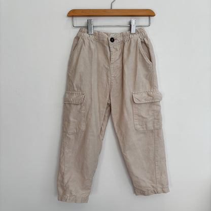 Cream Cargo Pants (4-5Y)