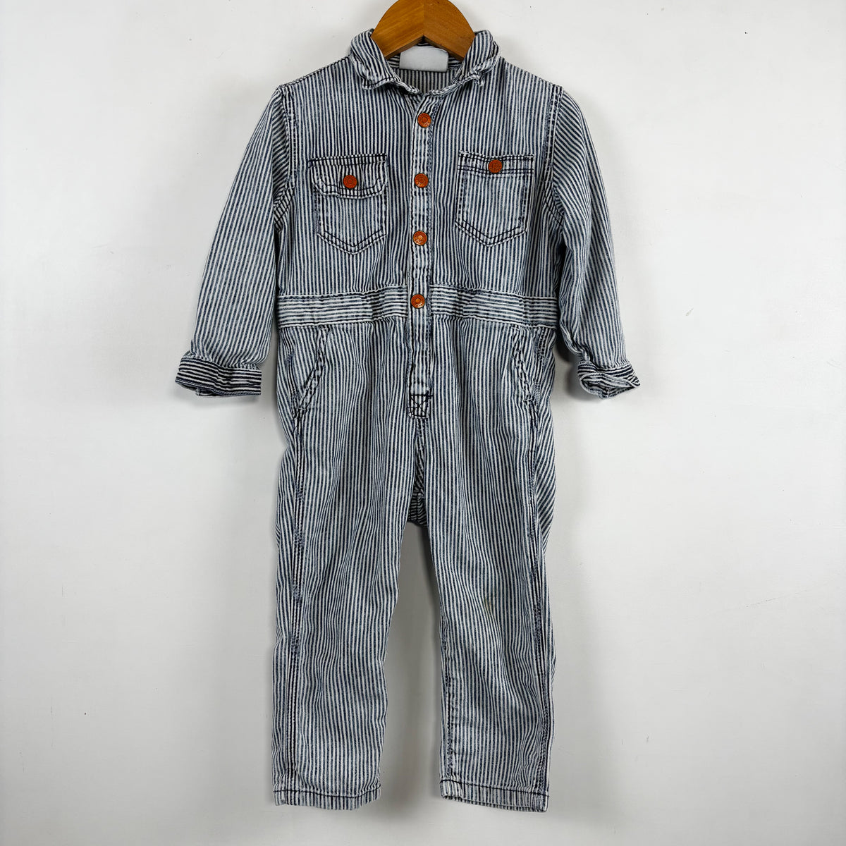 Striped Denim Jumpsuit (2T)