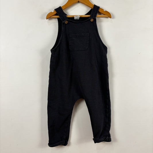 Dark Grey Soft Overalls (12-18M)