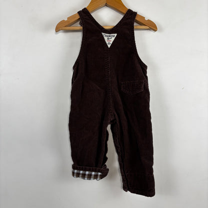 Chocolate Brown Corduroy Overalls (3-6M)
