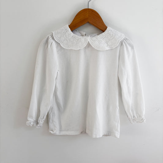 White Lace Collar Long Sleeve (18-24M)