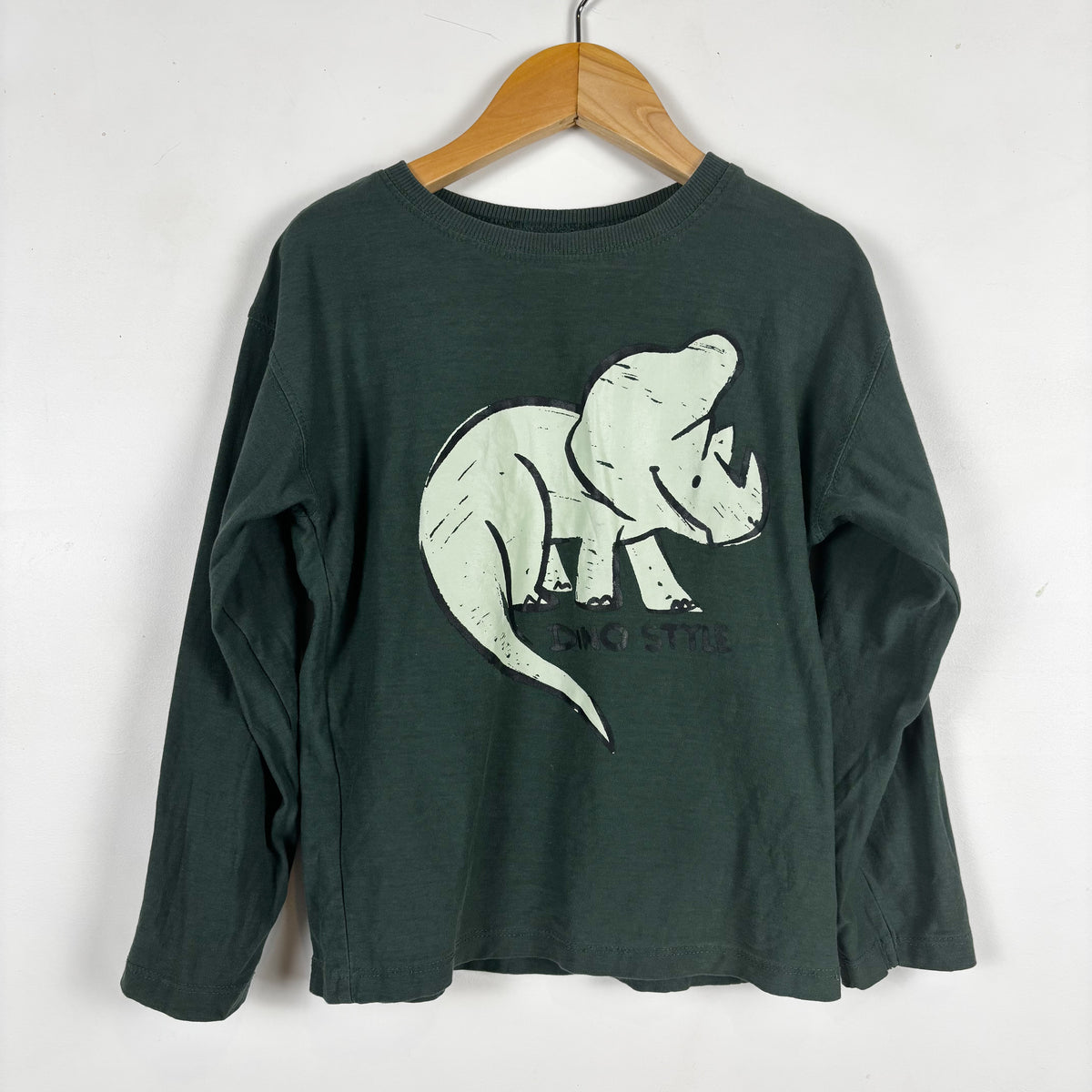 Green Dino Long Sleeve Shirt (5Y)