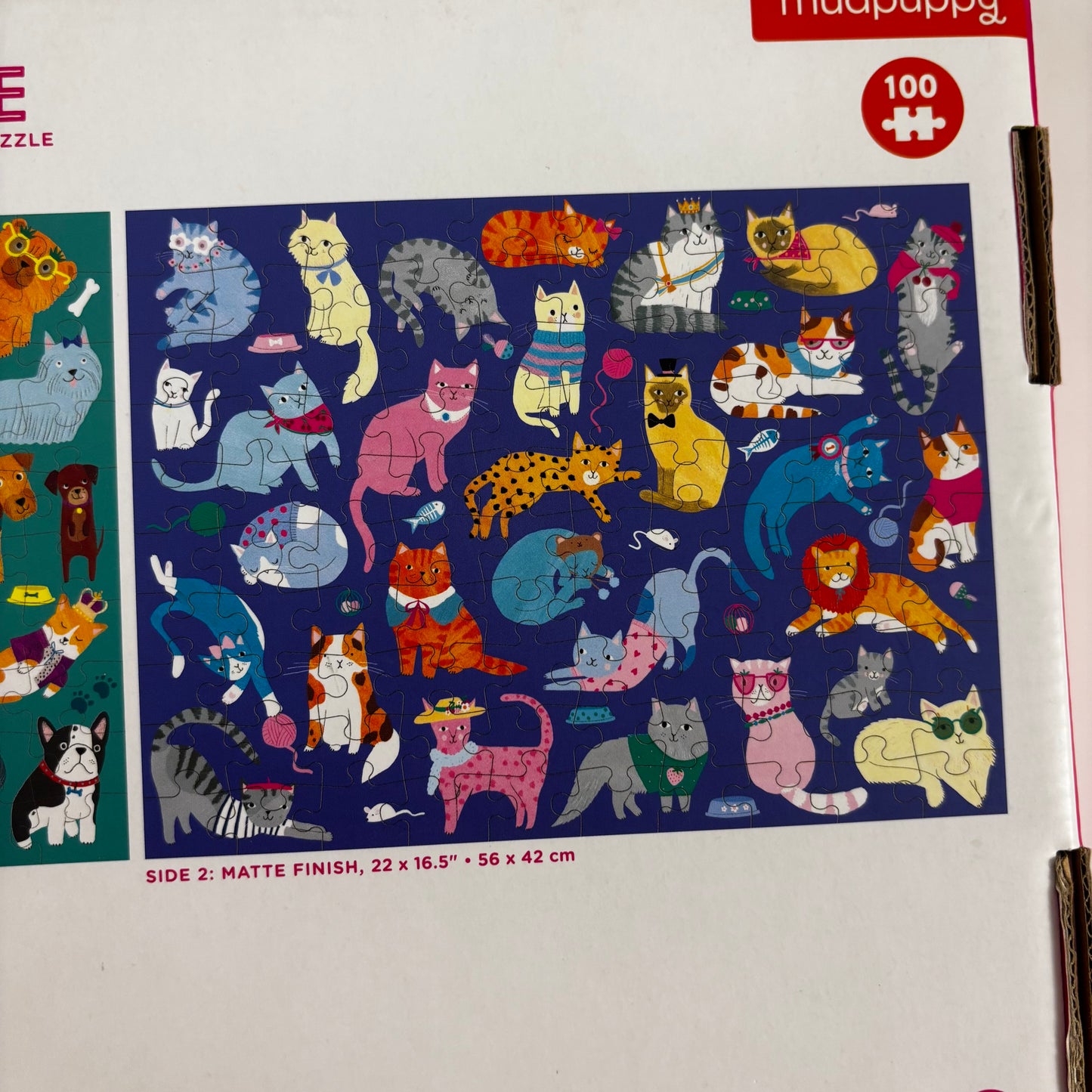 Double-Sided Cat & Dog Puzzle (100 PCS)