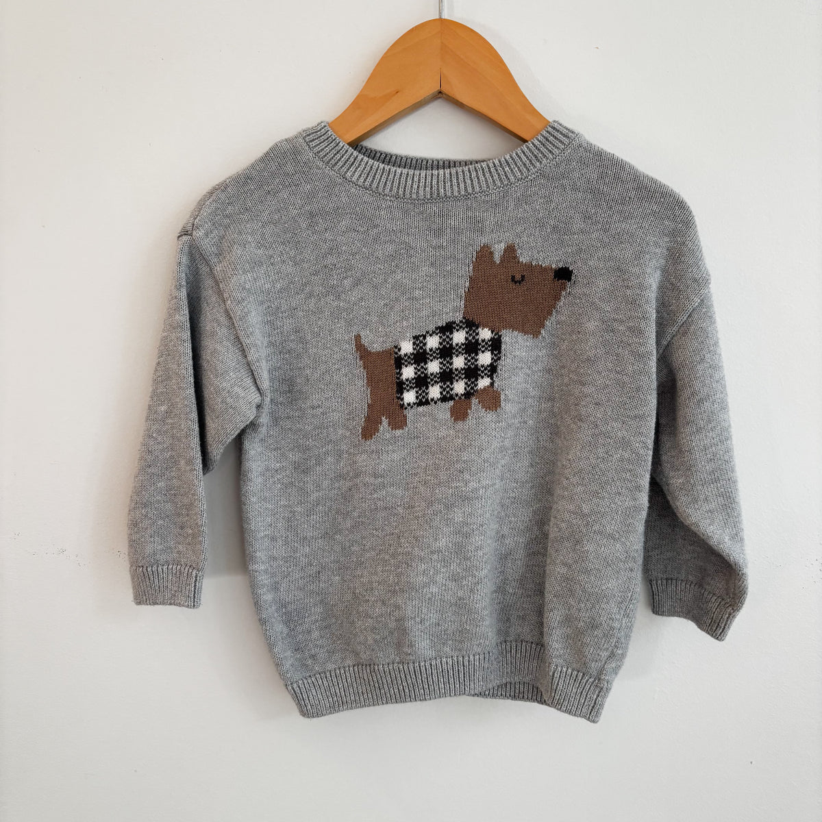 Grey Sweater with Dog (9-12M)