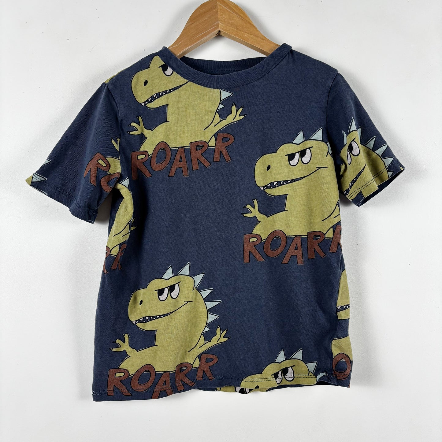 Grey Dino Print Tee (6-8Y)