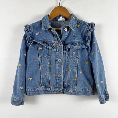 Embroidered Floral Denim Jacket (5Y)