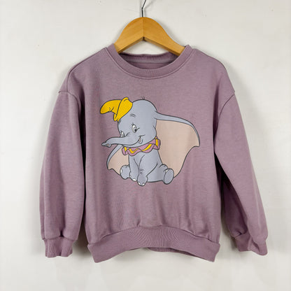 Purple Elephant Character Sweatshirt (4Y)