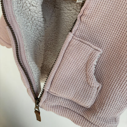 Lined Waffle Knit Hoodie (3-6M)