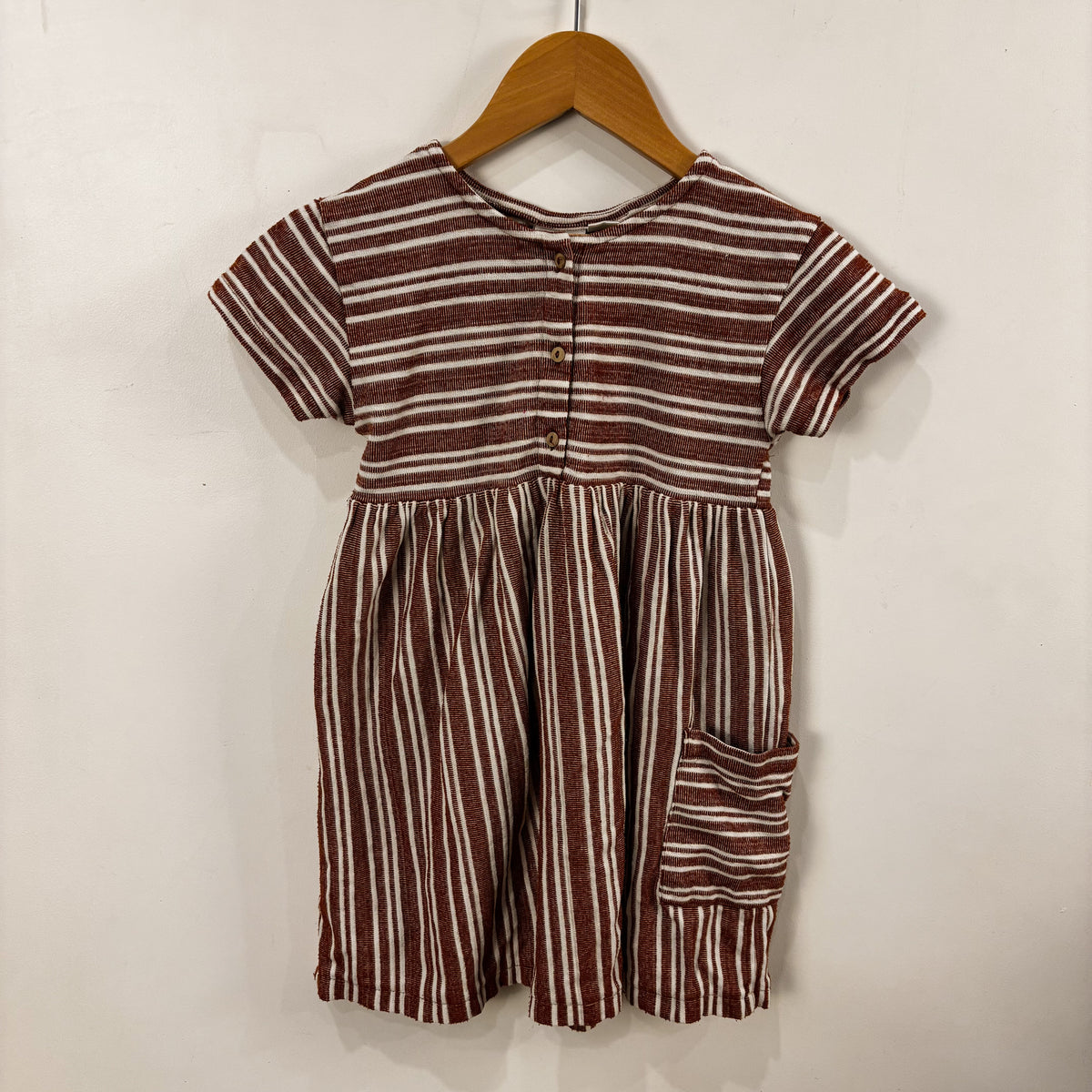 Brown & Cream Striped Dress (4-5Y)