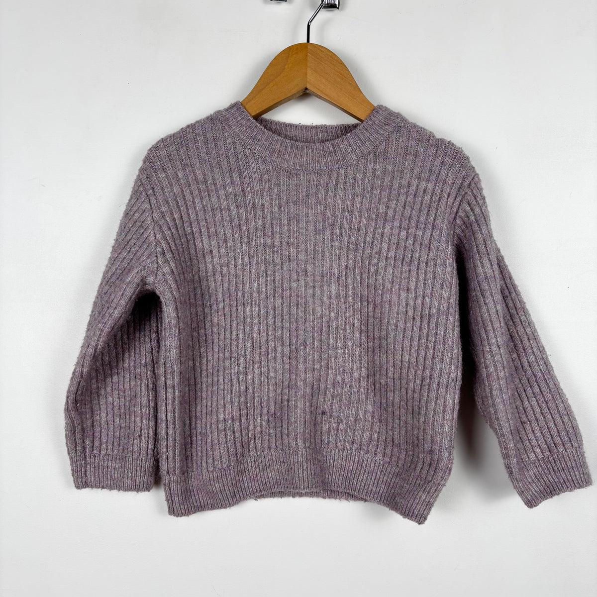 Purple Ribbed Sweater (12-18M)