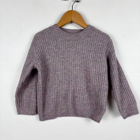 Purple Ribbed Sweater (12-18M)
