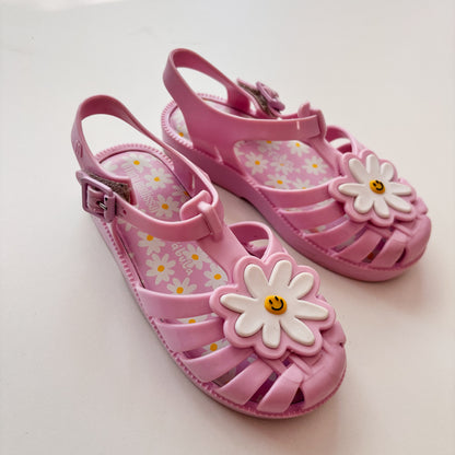 Pink Rubber Daisy Sandals (10C)