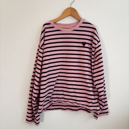 Pink & Burgundy Striped Shirt (12-13Y)