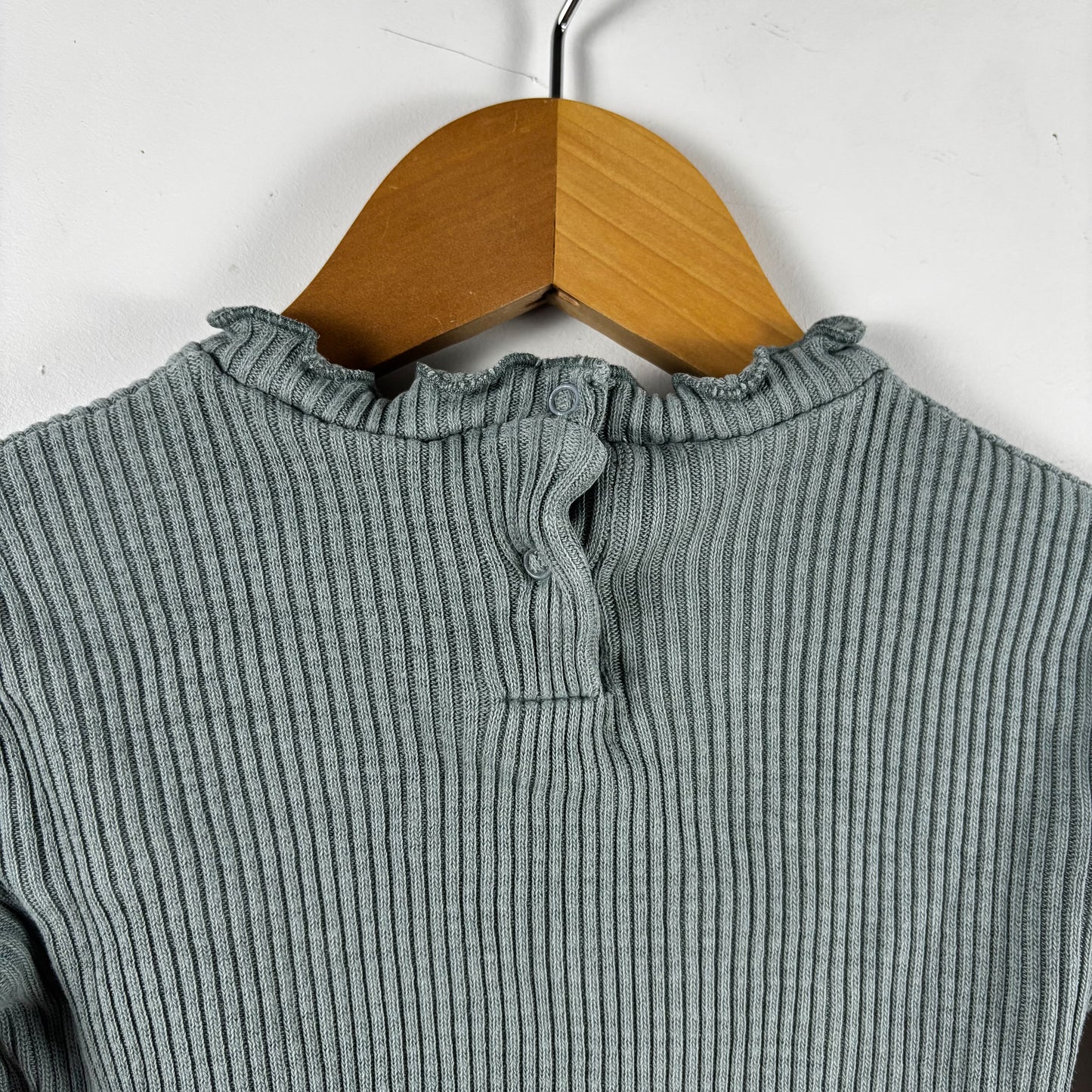 Ribbed Ruffled Collar Shirt (12-18M)