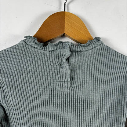 Ribbed Ruffled Collar Shirt (12-18M)