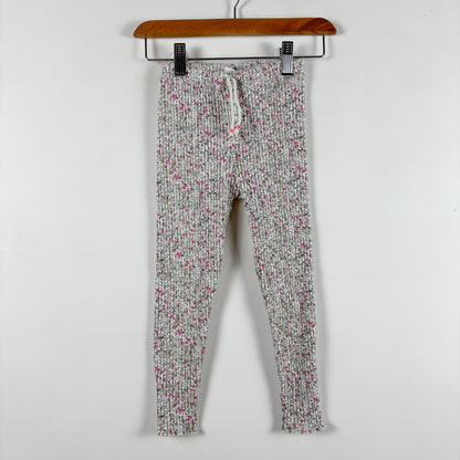 Floral Ribbed Leggings (5Y)