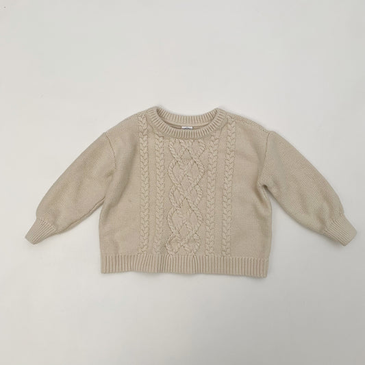 Cream Cable-Knit Sweater