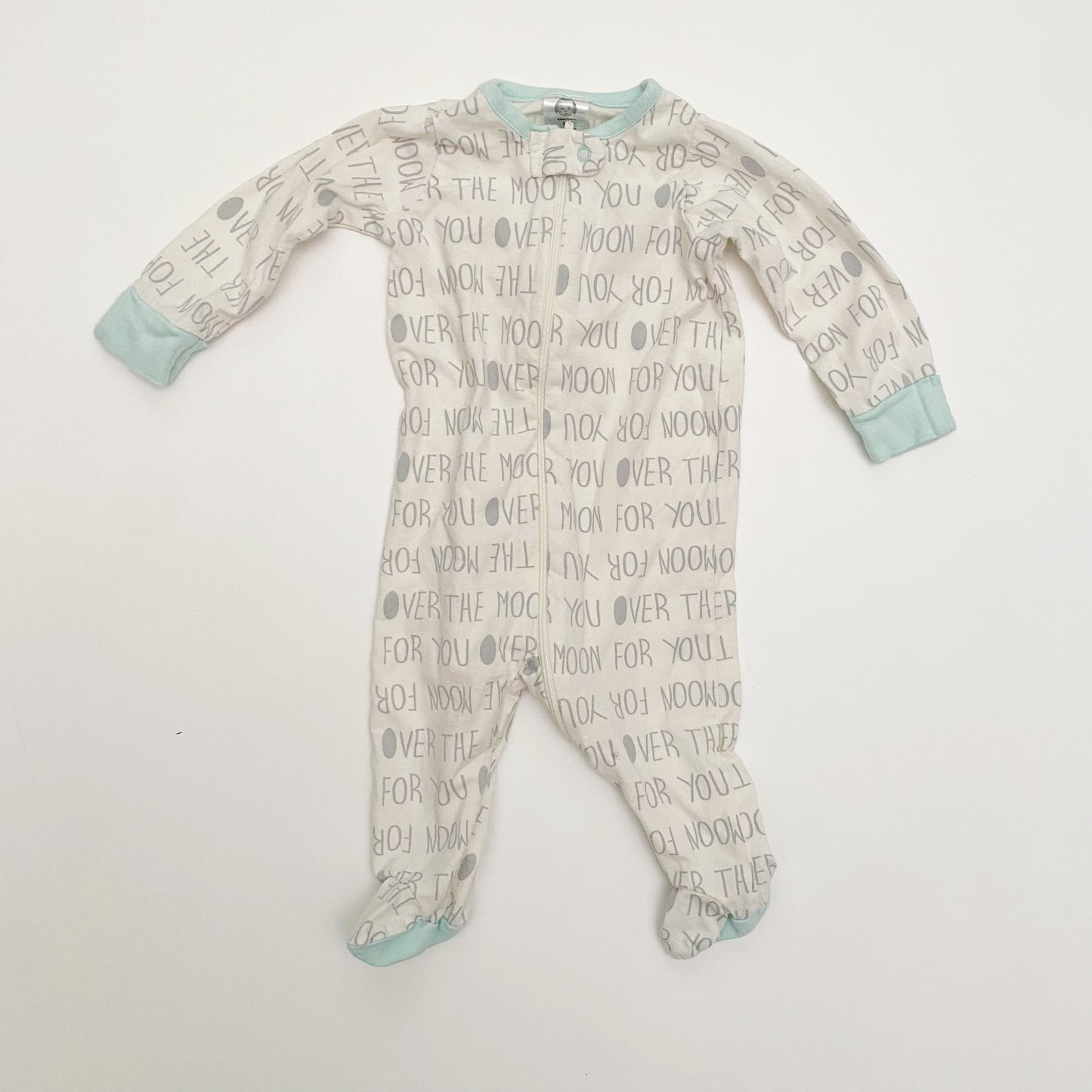 White + Grey Sleeper (0-3M)