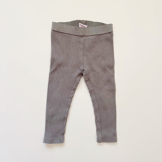 Grey Ribbed Leggings (9-12M)