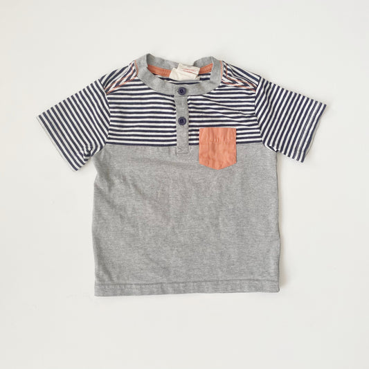 Colour Block Pocket Tee