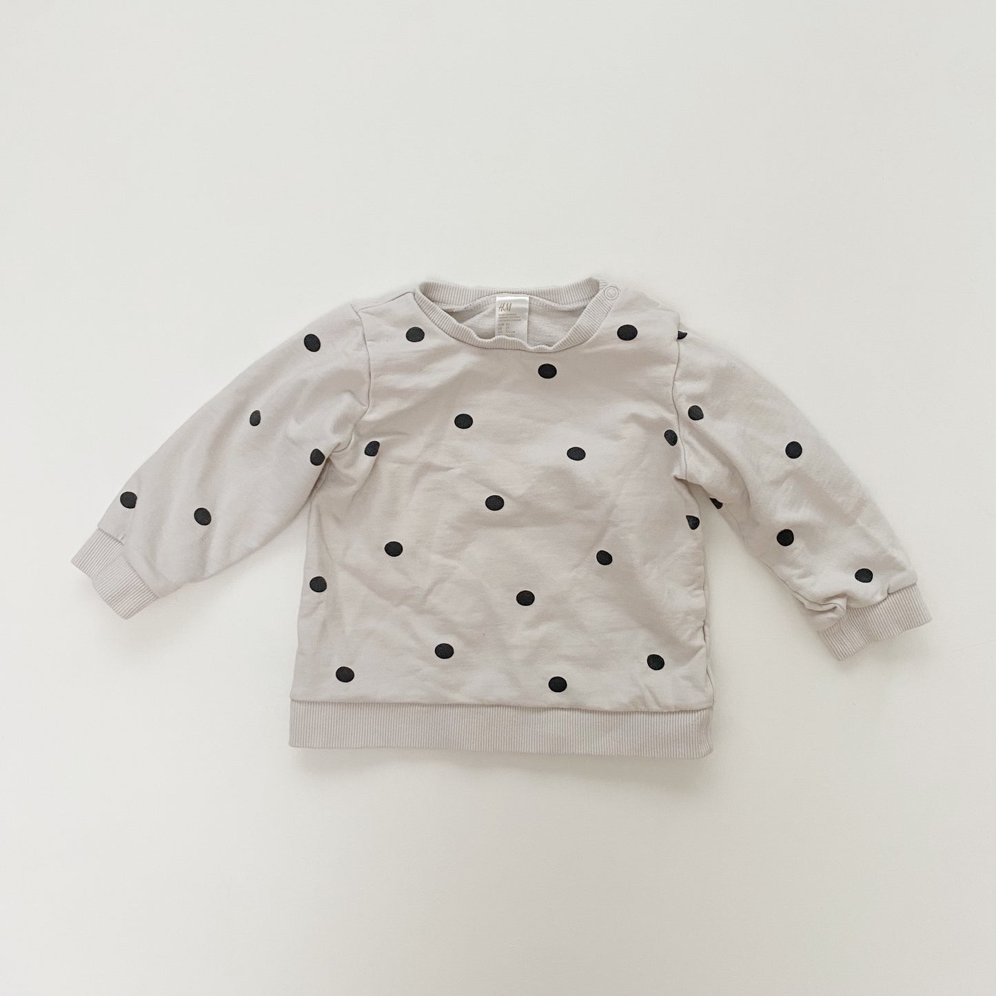 Organic Cream Polka Dot Crewneck Sweatshirt