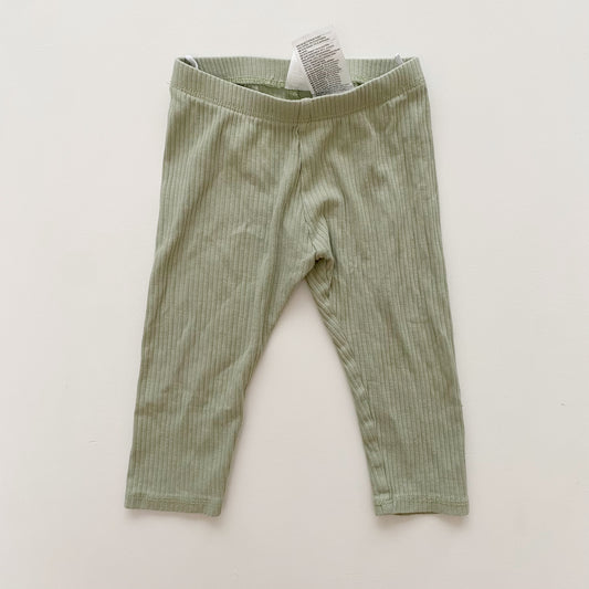 Green Ribbed Pants