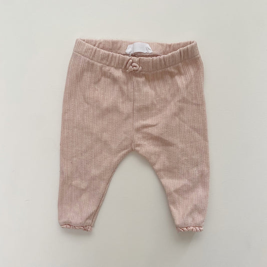 Pink Textured Pants