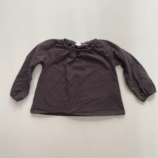 Grey Gathered Shirt