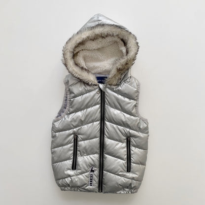 Silver Puffer Vest