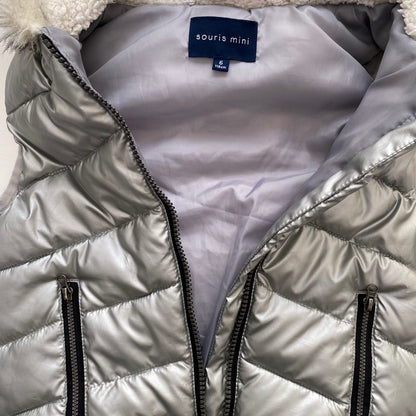 Silver Puffer Vest