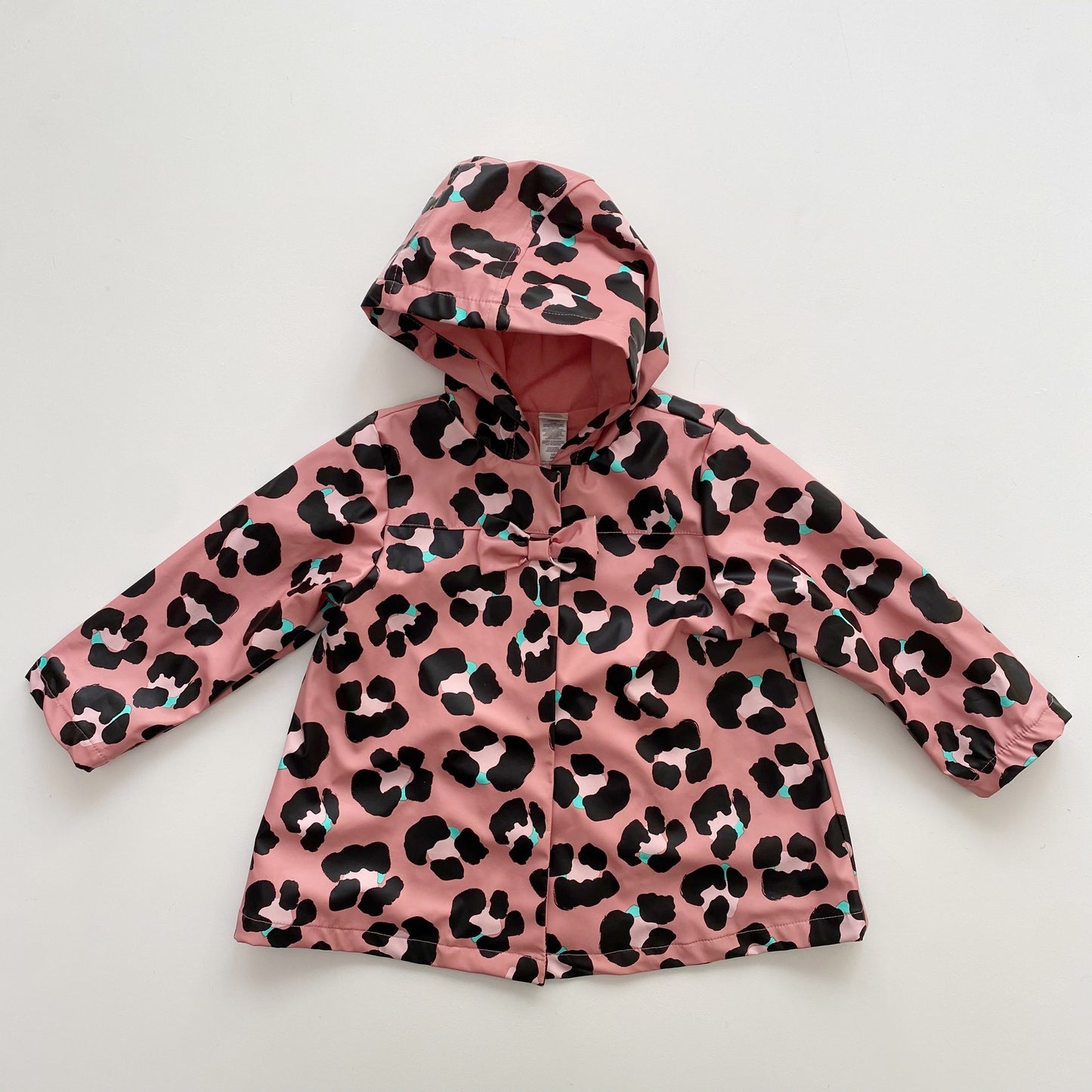 Pink Animal Pattern Rain Coat