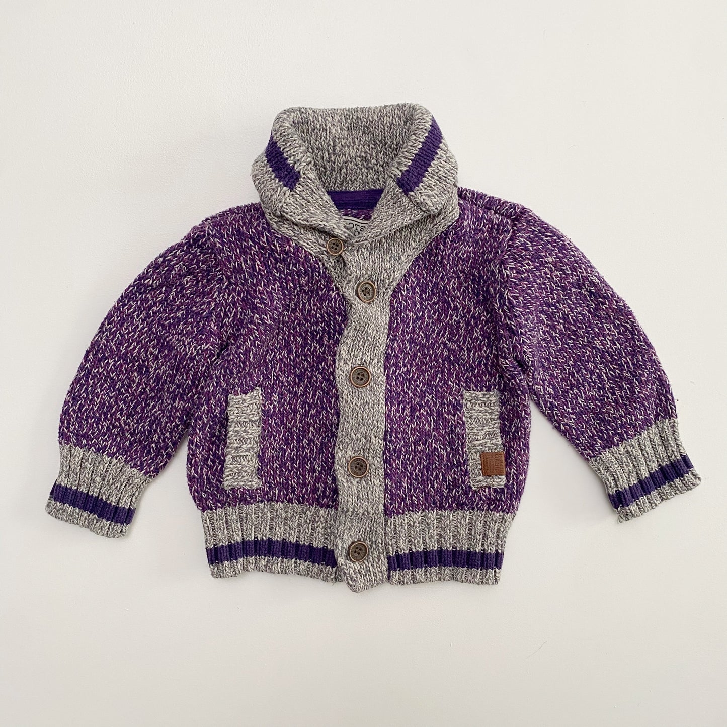 Purple Cabin Sweater (3-6M)