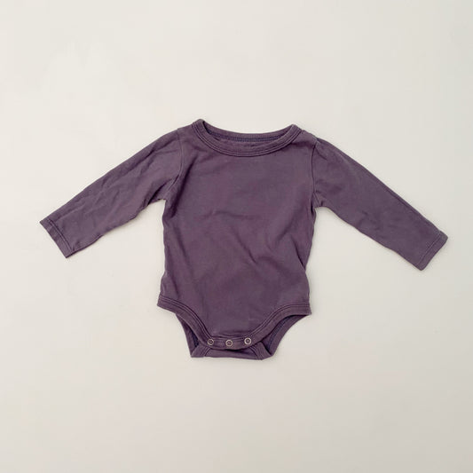 Organic Purple Long Sleeve Bodysuit (3-6M)