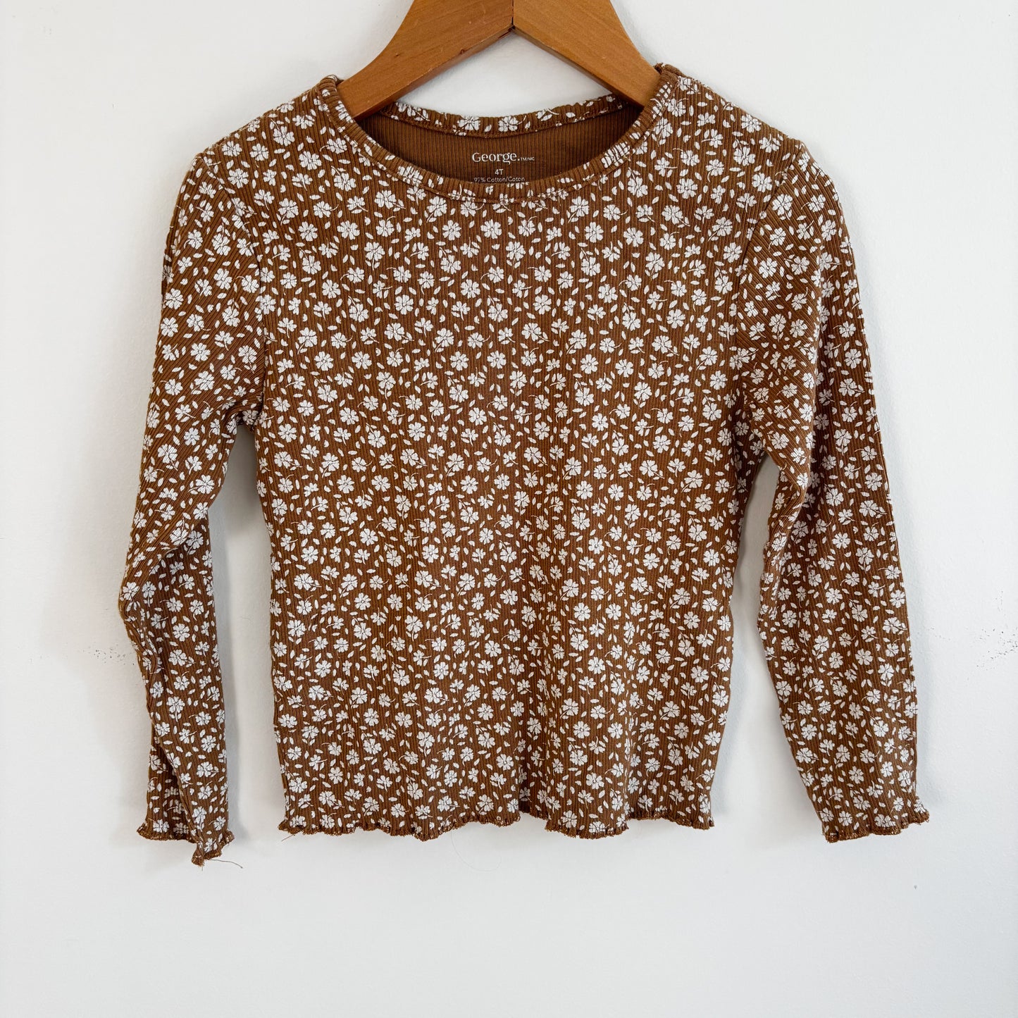 Ribbed Floral Shirt (4T)