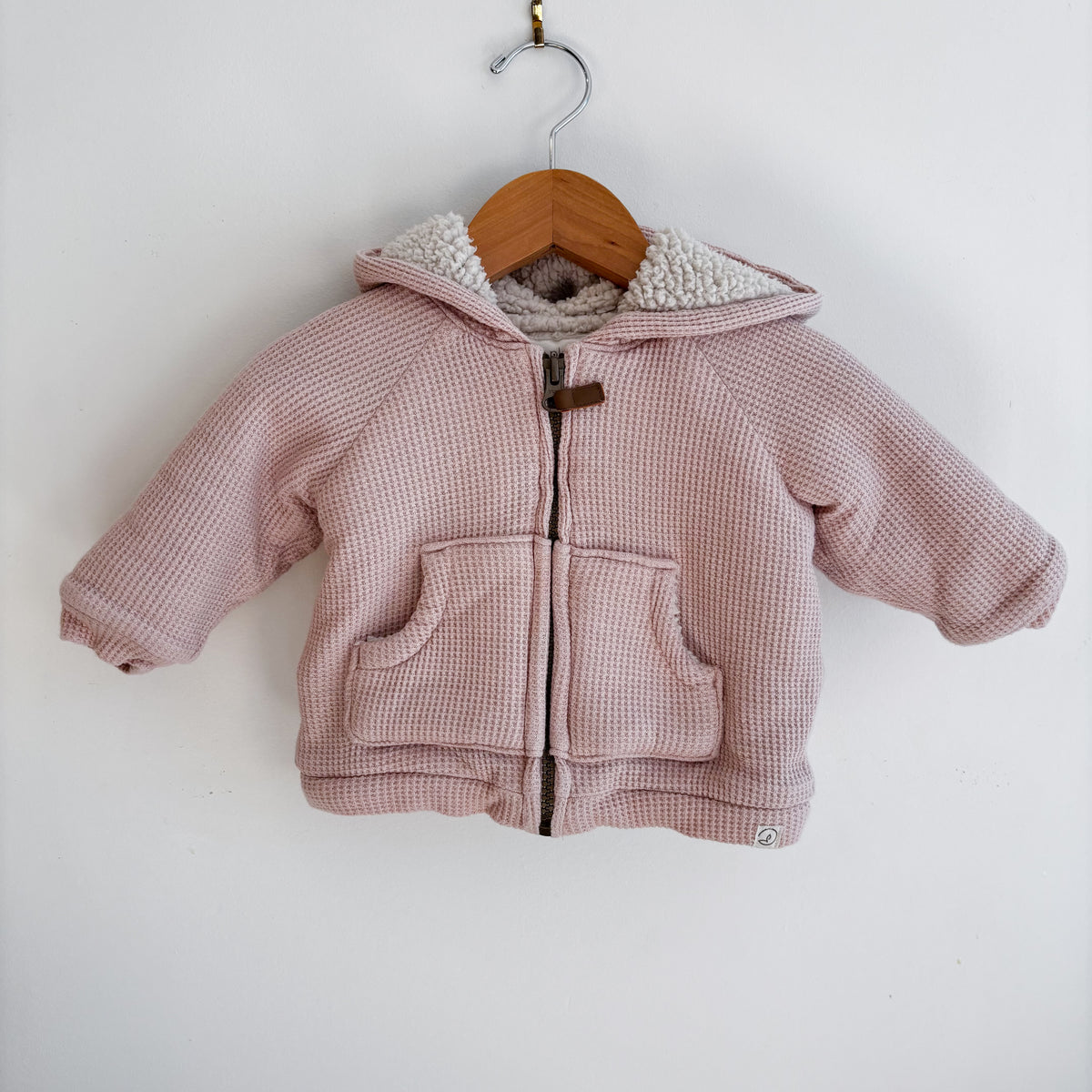 Lined Waffle Knit Hoodie (3-6M)