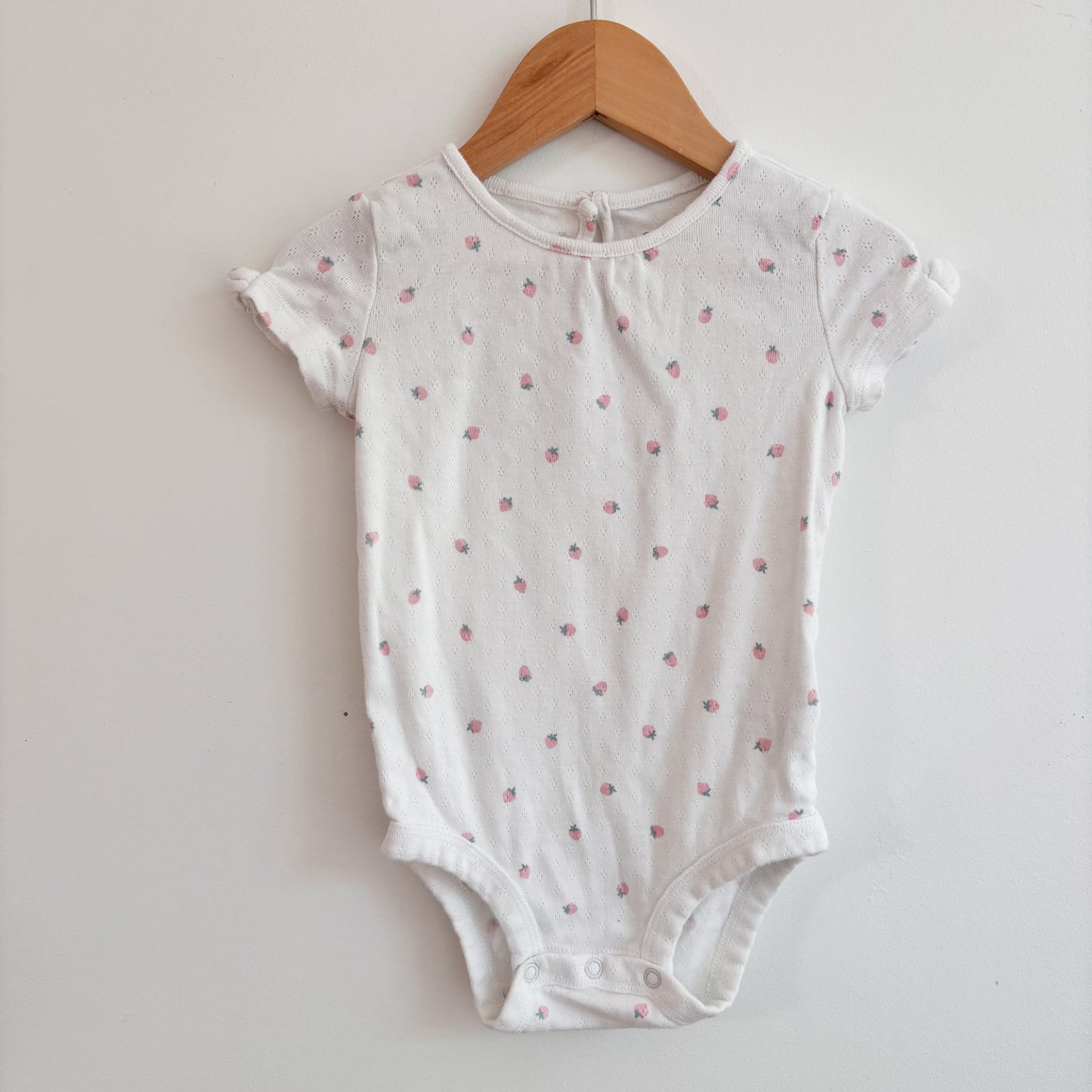 Strawberry Pointelle Bodysuit (12-18M)
