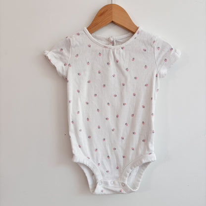 Strawberry Pointelle Bodysuit (12-18M)