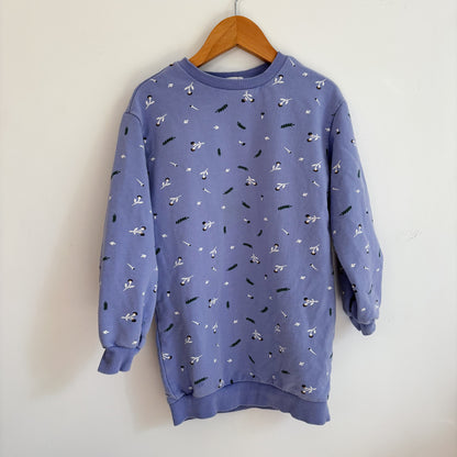 PLAY Purple Floral Sweatshirt Dress (5Y)